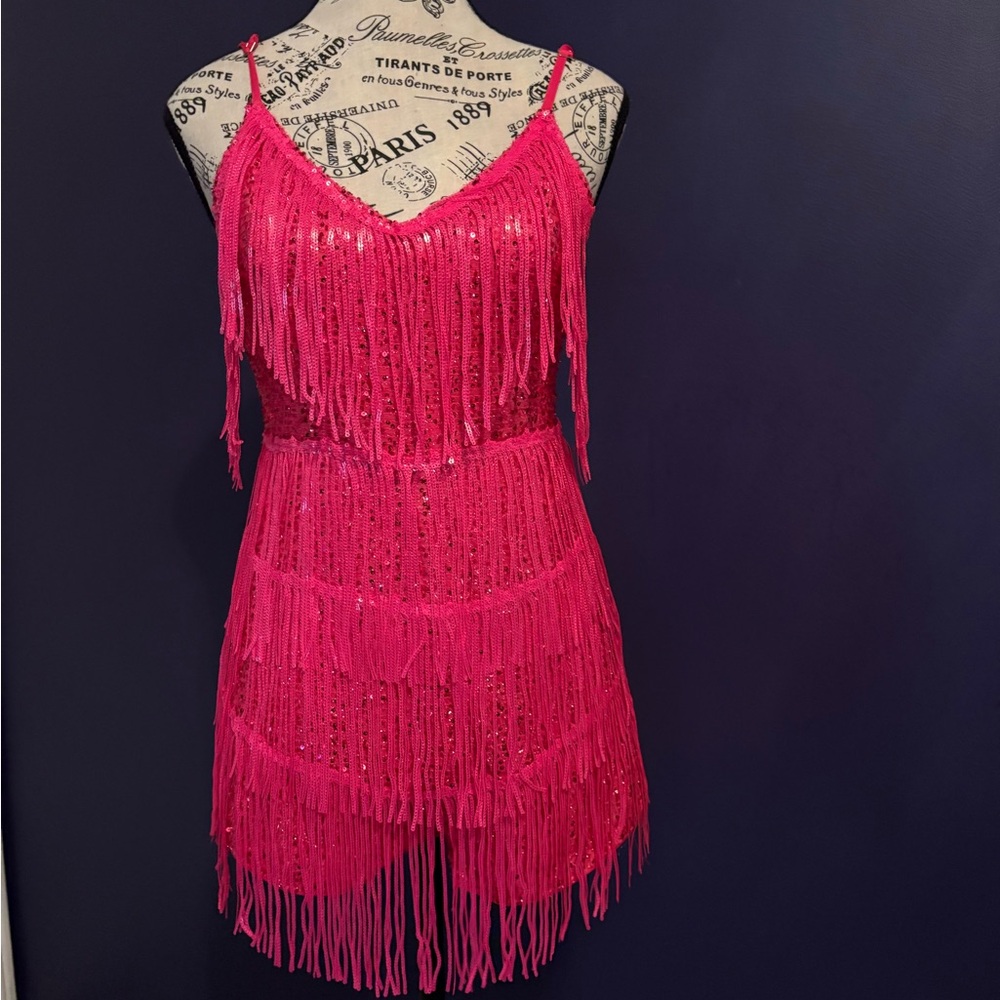Pink Fringe Dress